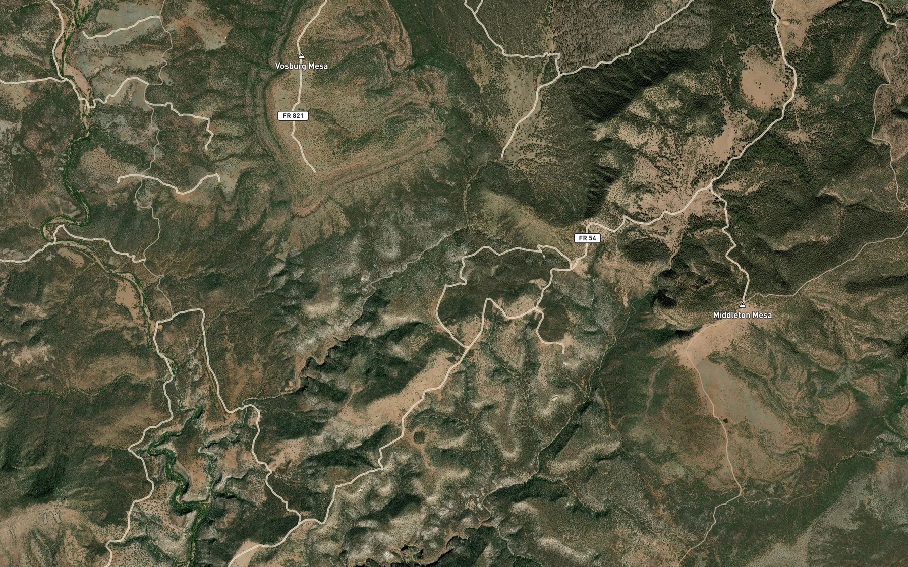 Satellite map of the Walnut Spring