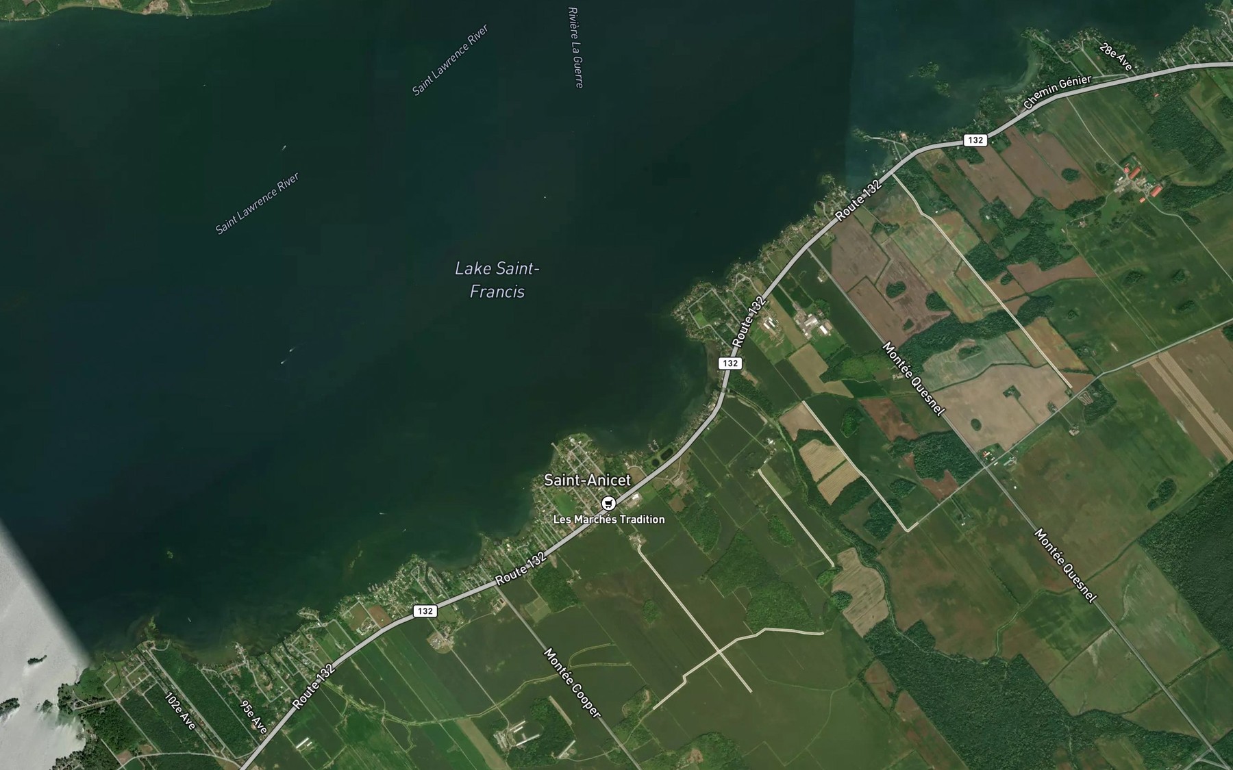 Satellite map of the Baie Saint-Anicet