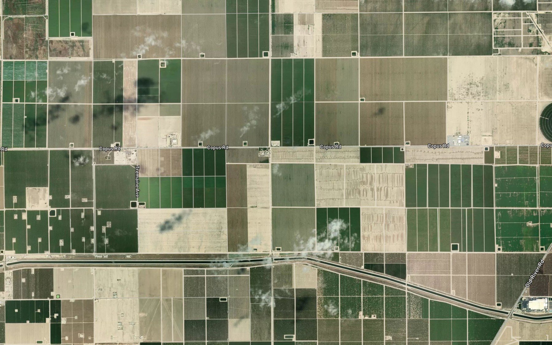 Satellite map of the Kern Ditch County Drain