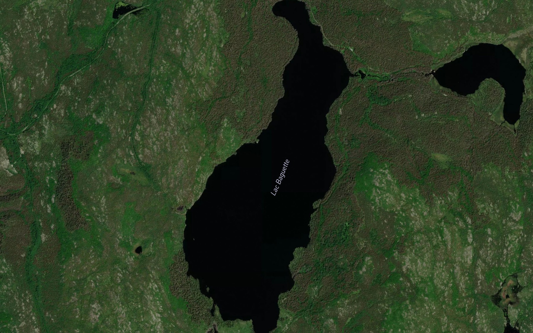 Satellite map of the Lac Baguette