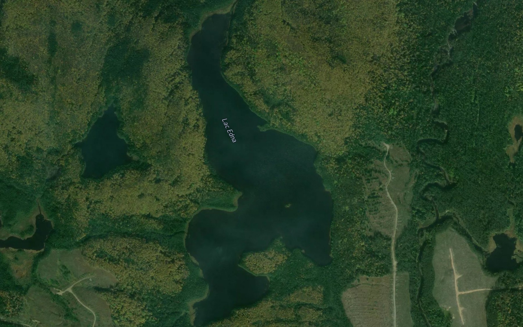 Satellite map of the Lac Edna