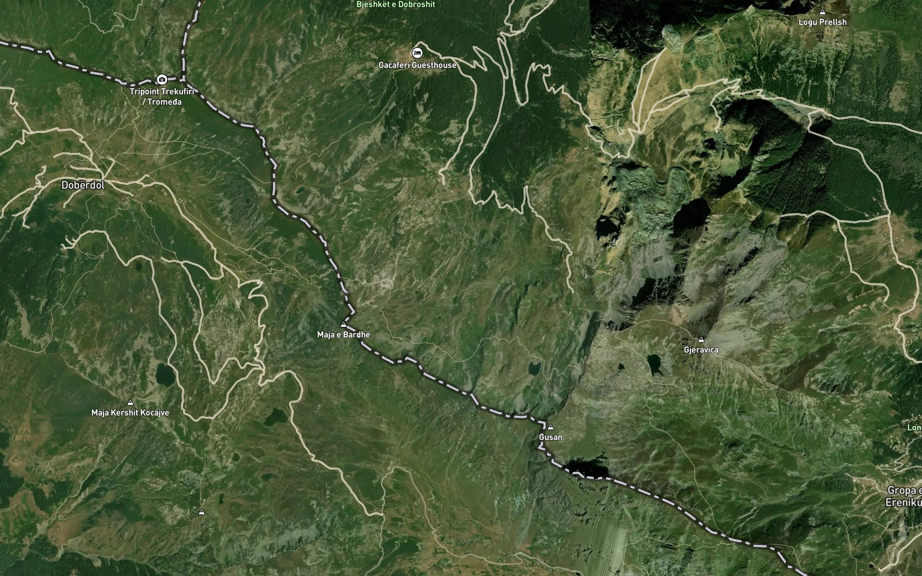 Satellite map of the Kroni i Nuses