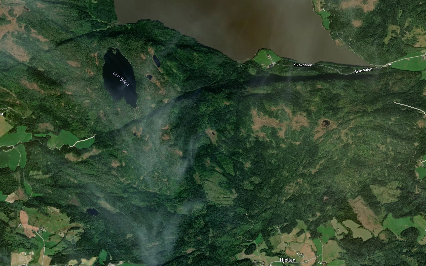 Satellite map of the Helltjonna