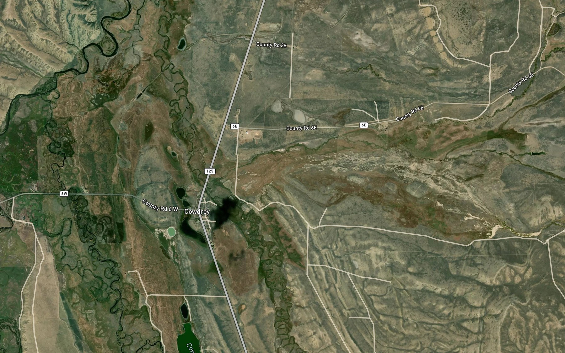 Satellite map of the North Sand Creek