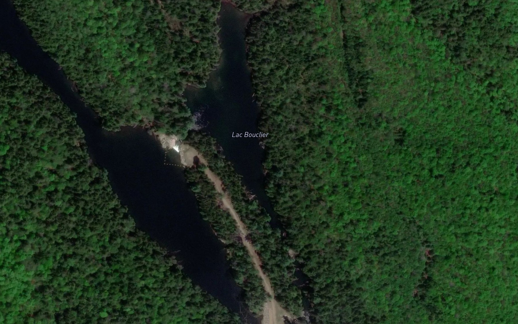 Satellite map of the Lac Bouclier