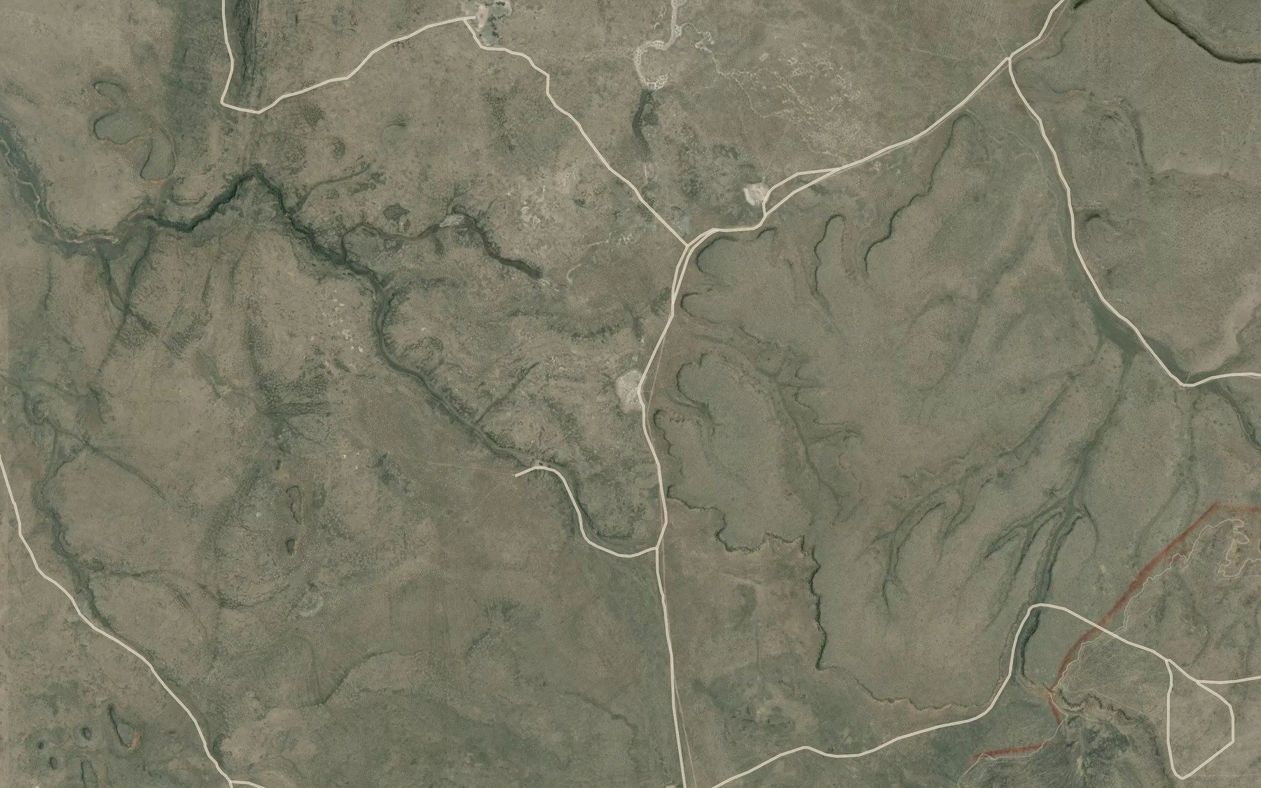 Satellite map of the Wildhorse Lake Reservoir
