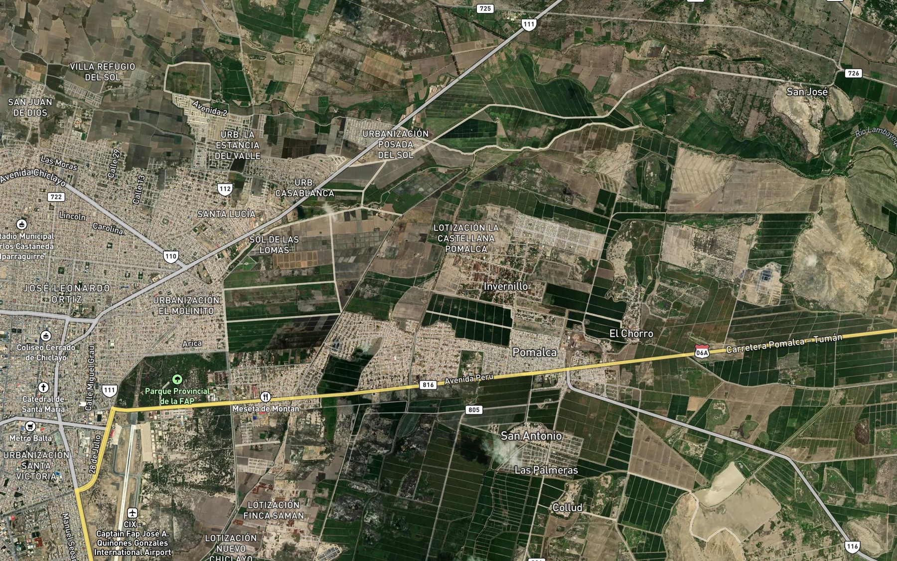 Satellite map of the Acequia La Fabrica