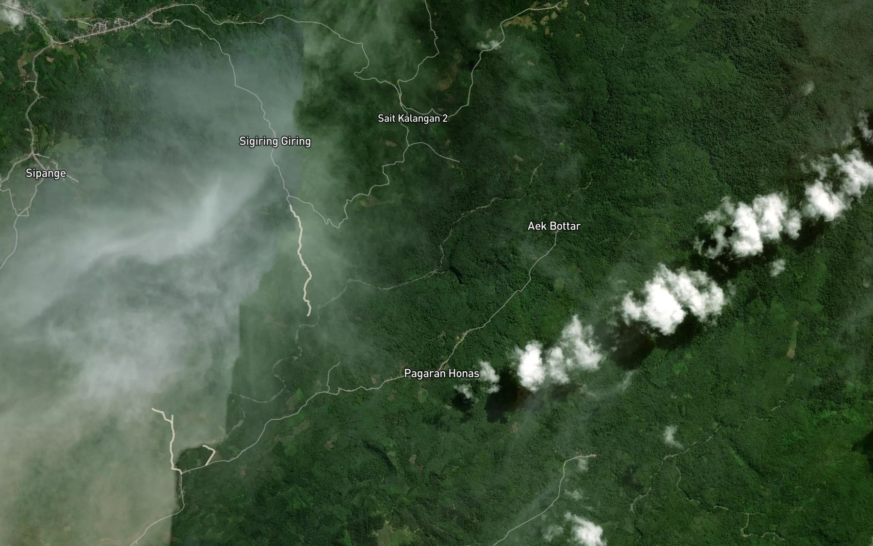 Satellite map of the Aek na Bantar