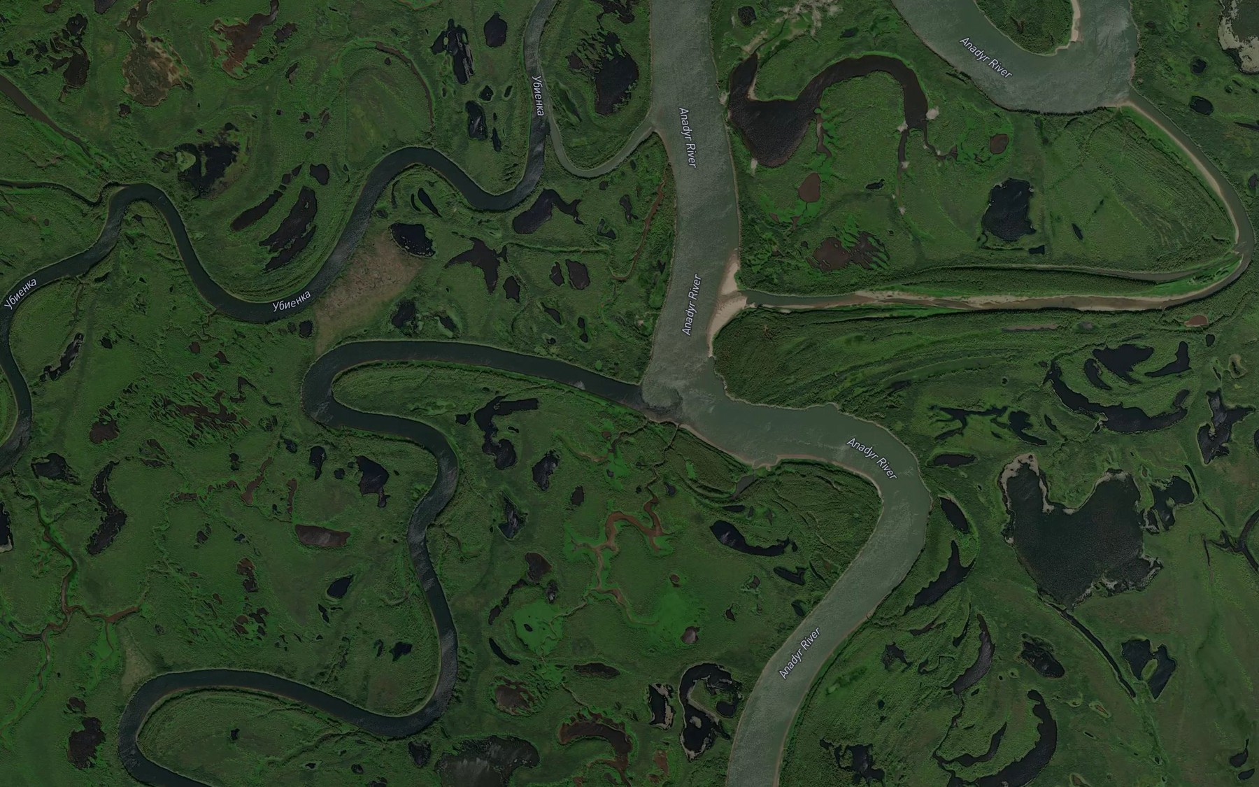 Satellite map of the Nygchekveyem