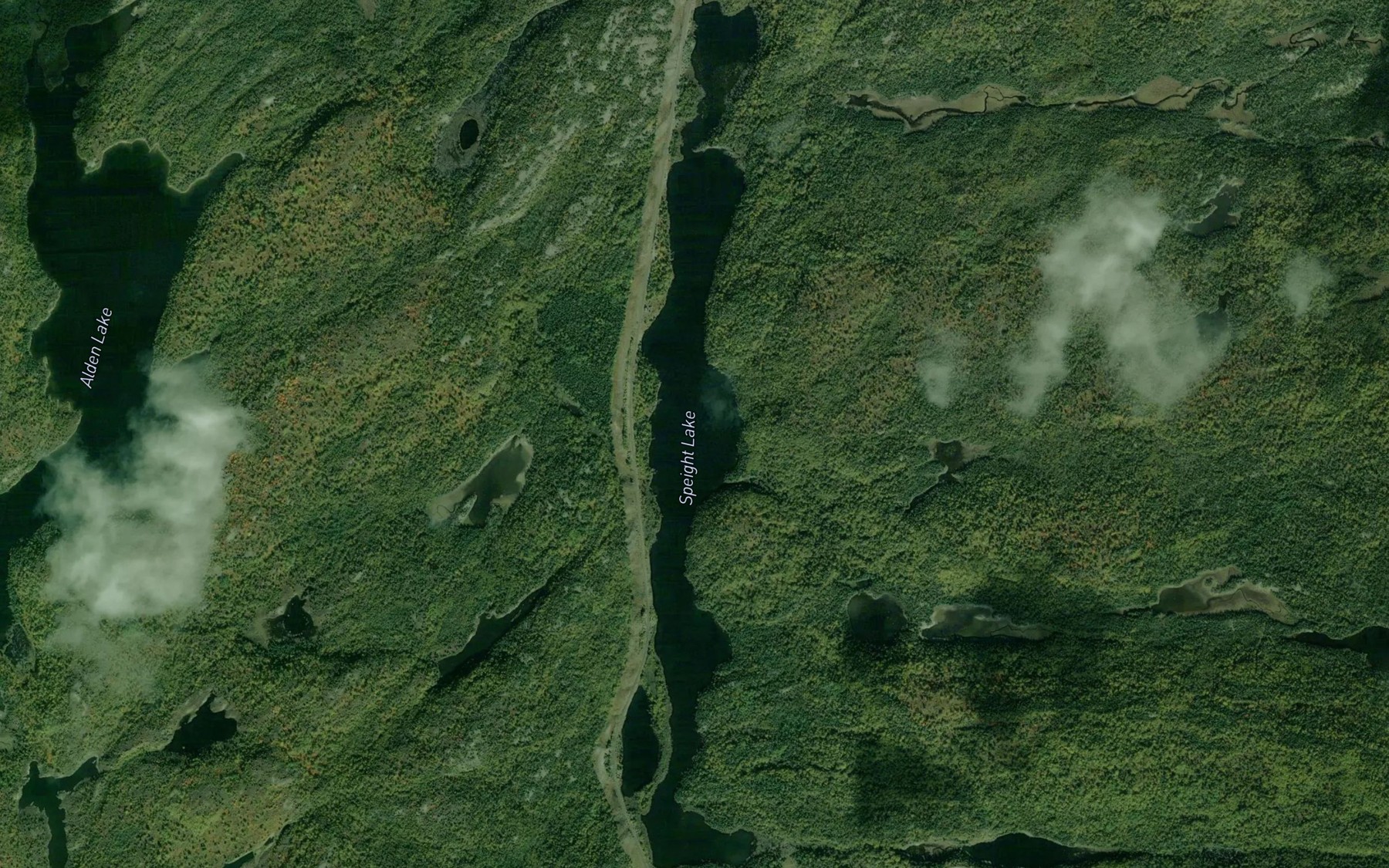 Satellite map of the Speight Lake