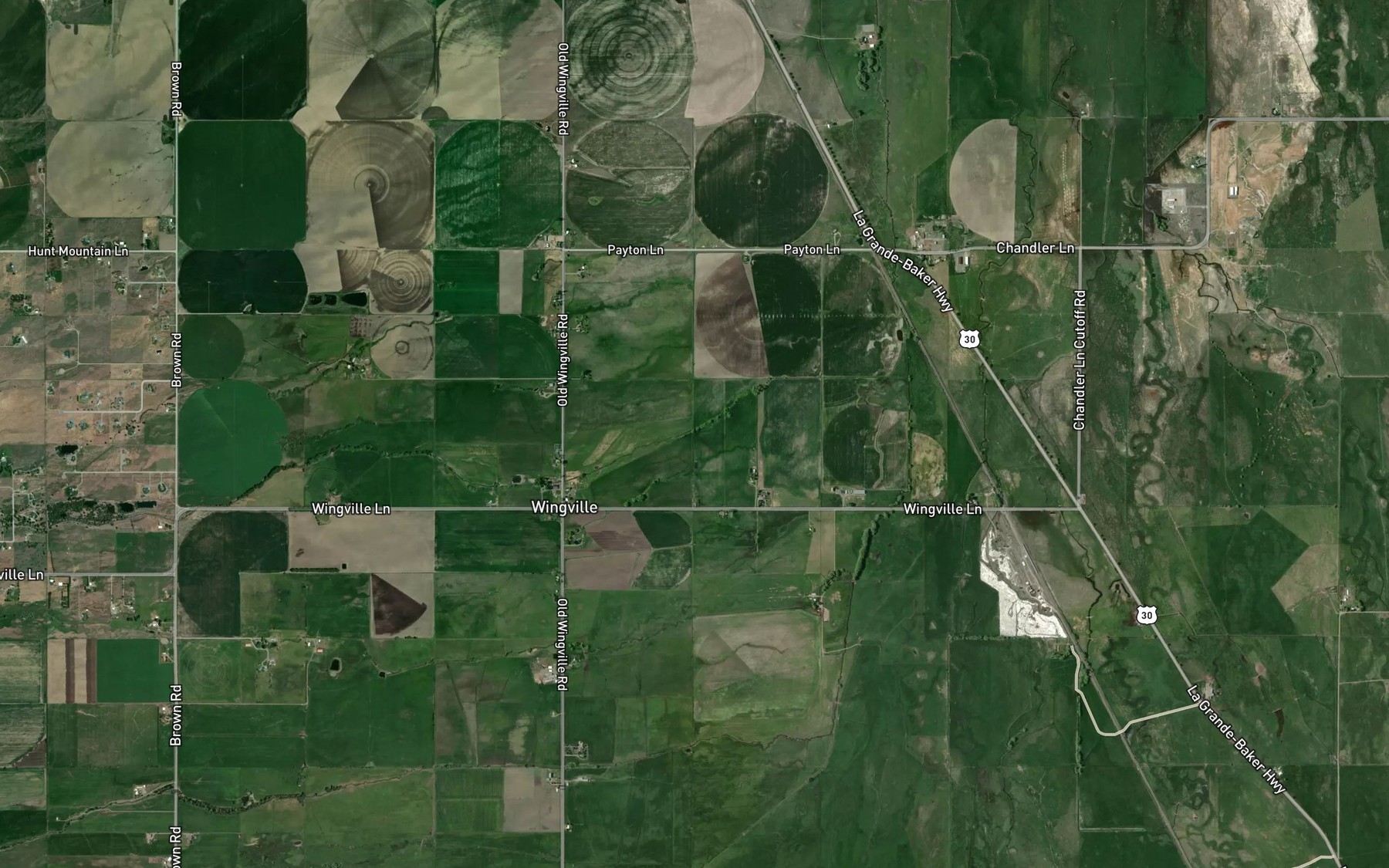 Satellite map of the Spring Creek