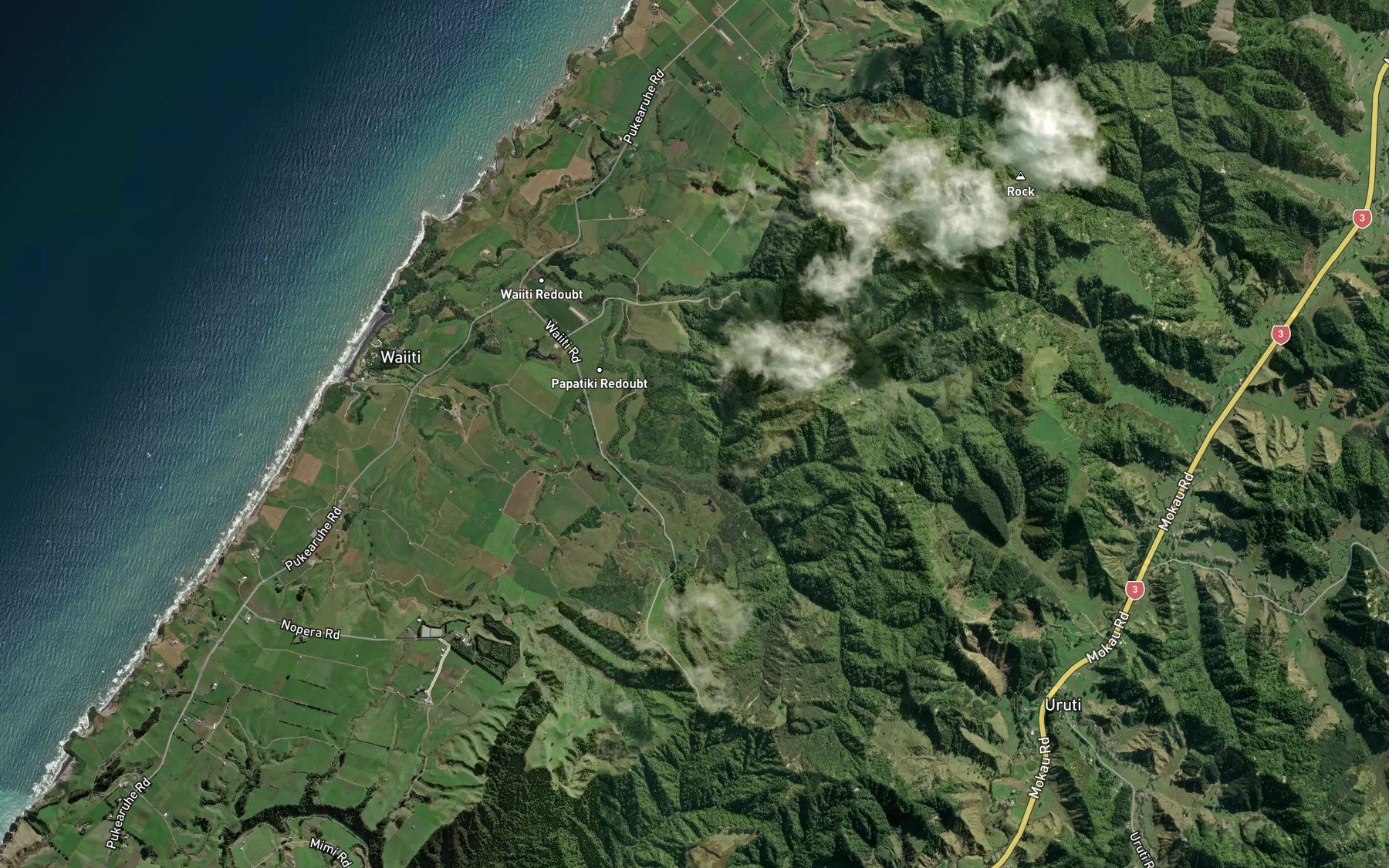 Satellite map of the Papatiki Stream