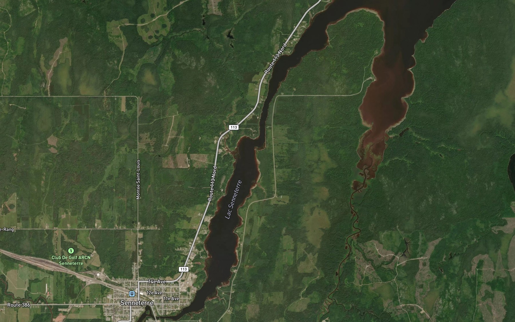 Satellite map of the Lac Senneterre