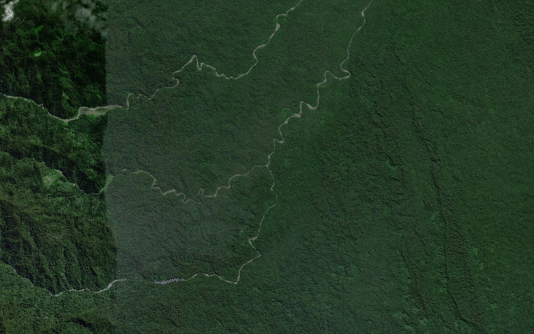 Satellite map of the Sungai Sebadak