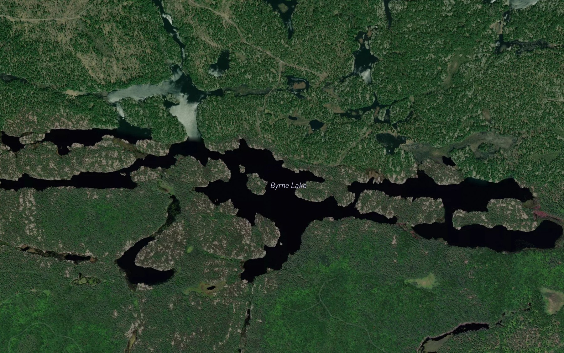 Satellite map of the Byrne Lake