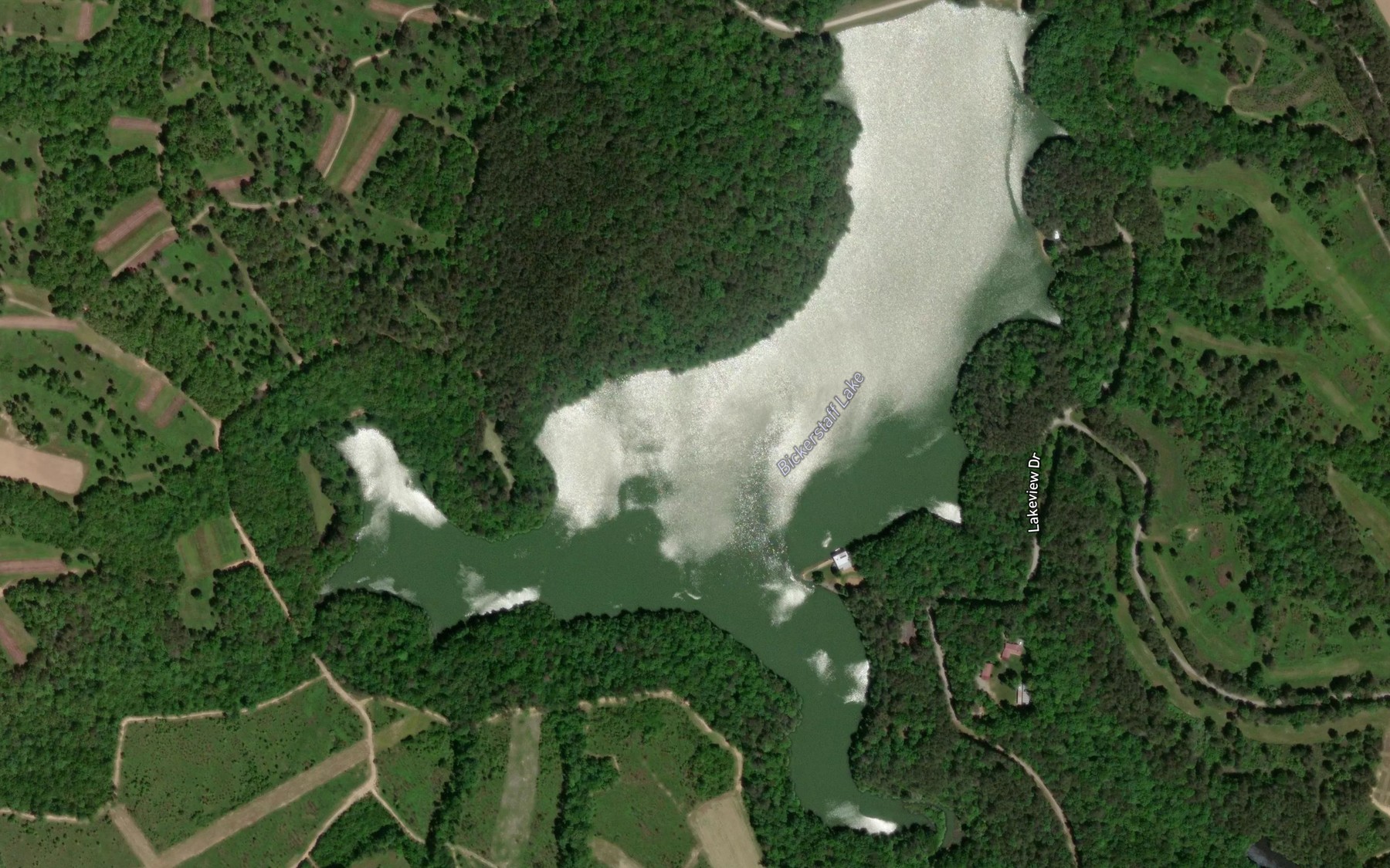 Satellite map of the Bickerstaff Lake