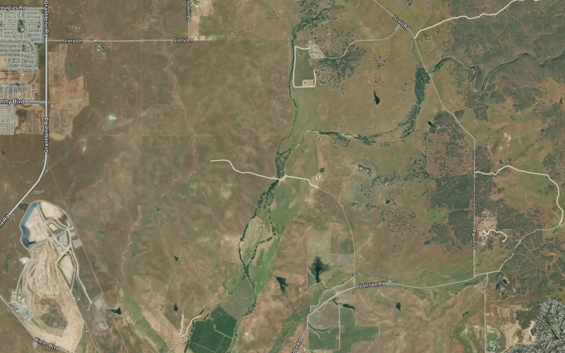Satellite map of the Carson Creek