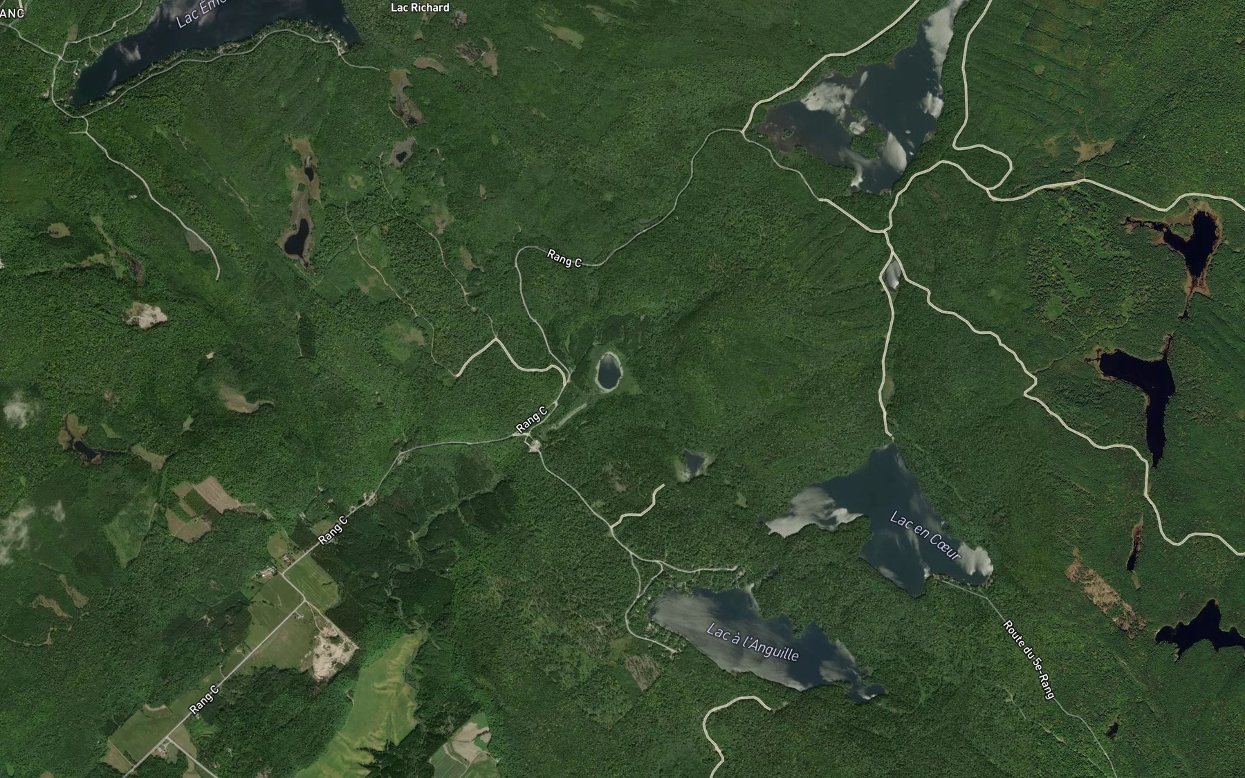 Satellite map of the Decharge du Lac en Coeur