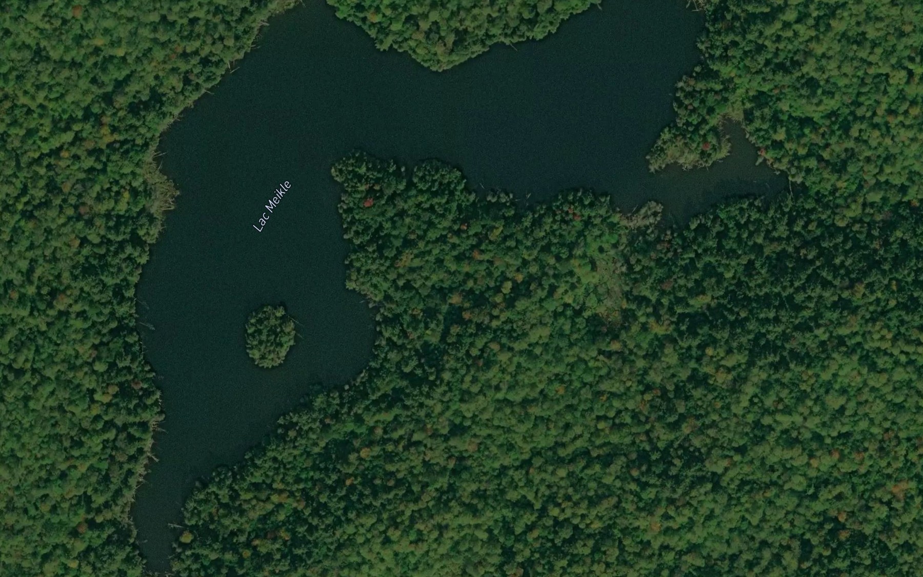 Satellite map of the Lac Meikle