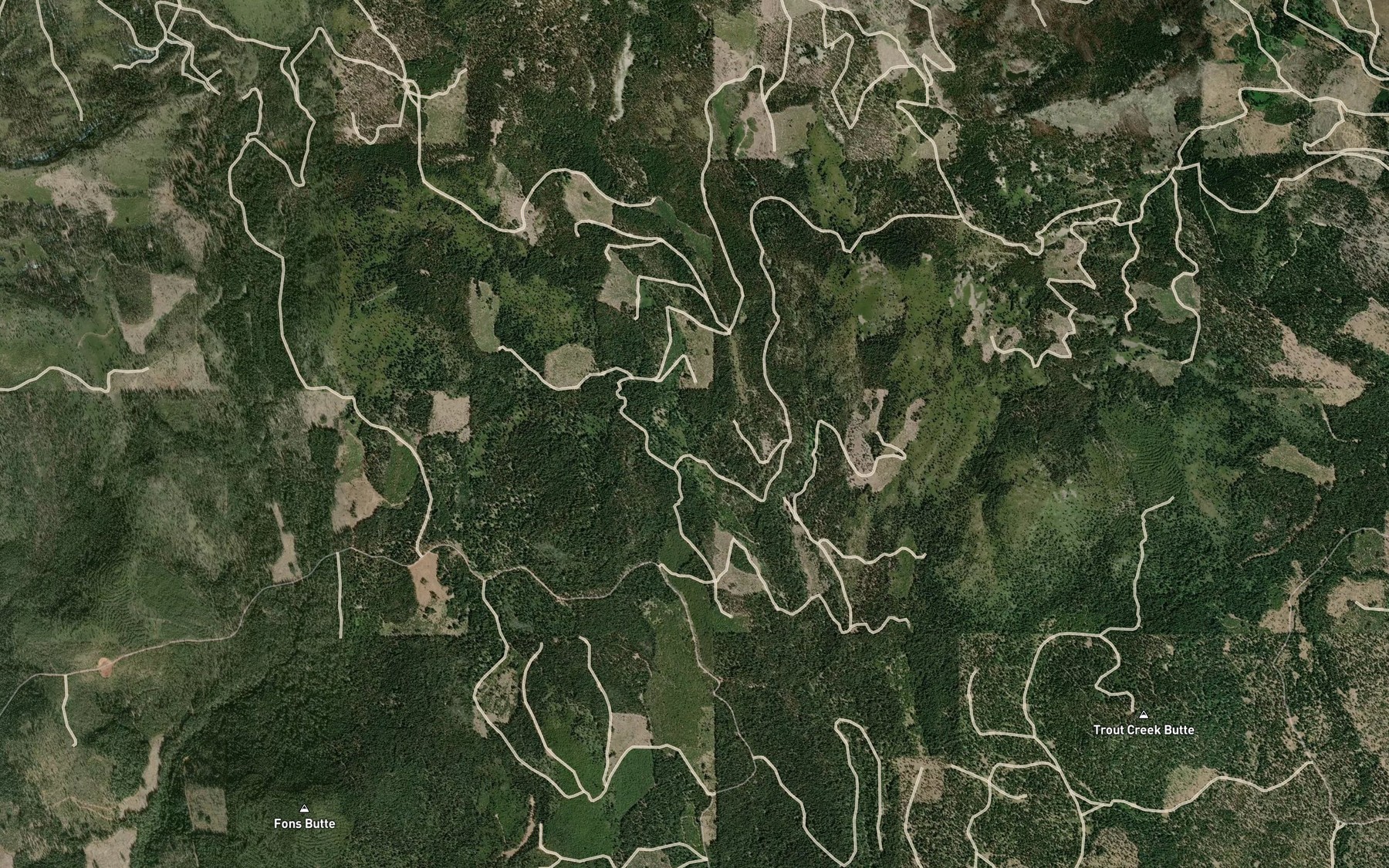 Satellite map of the Dry Creek Spring