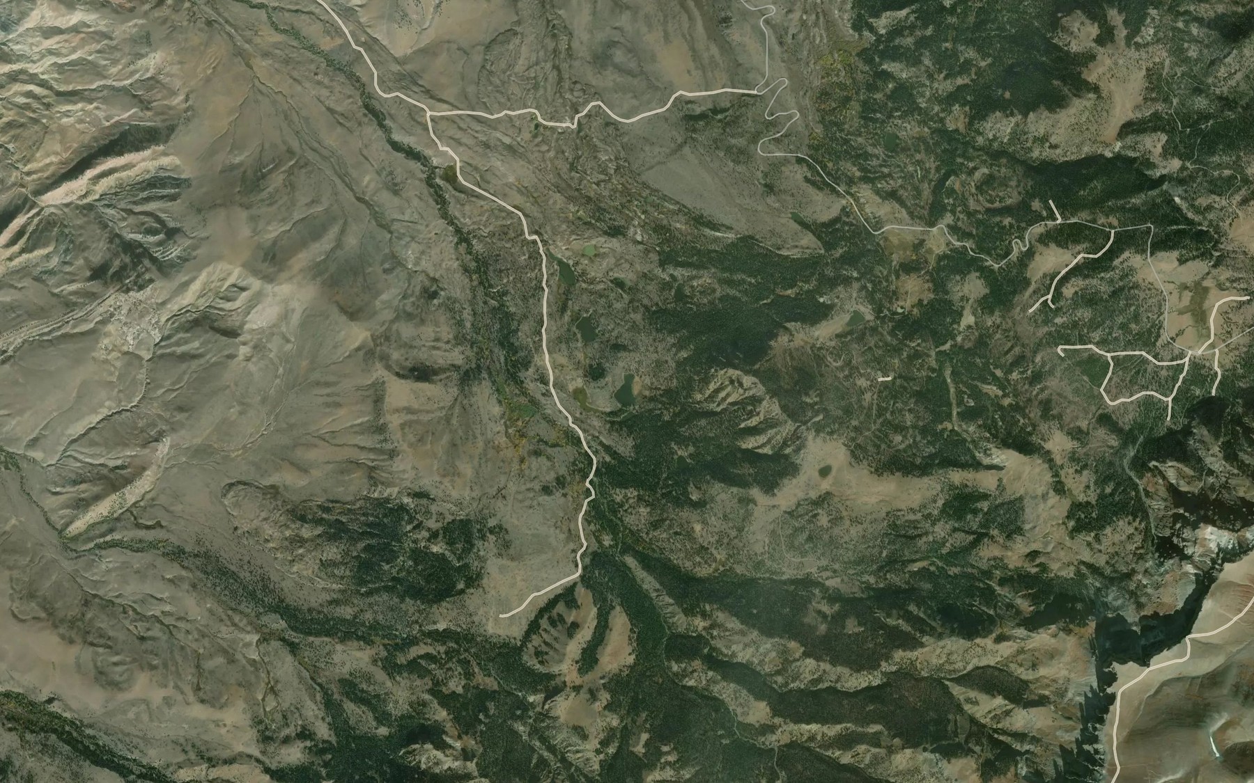 Satellite map of the Belknap Creek Number 1 Reservoir