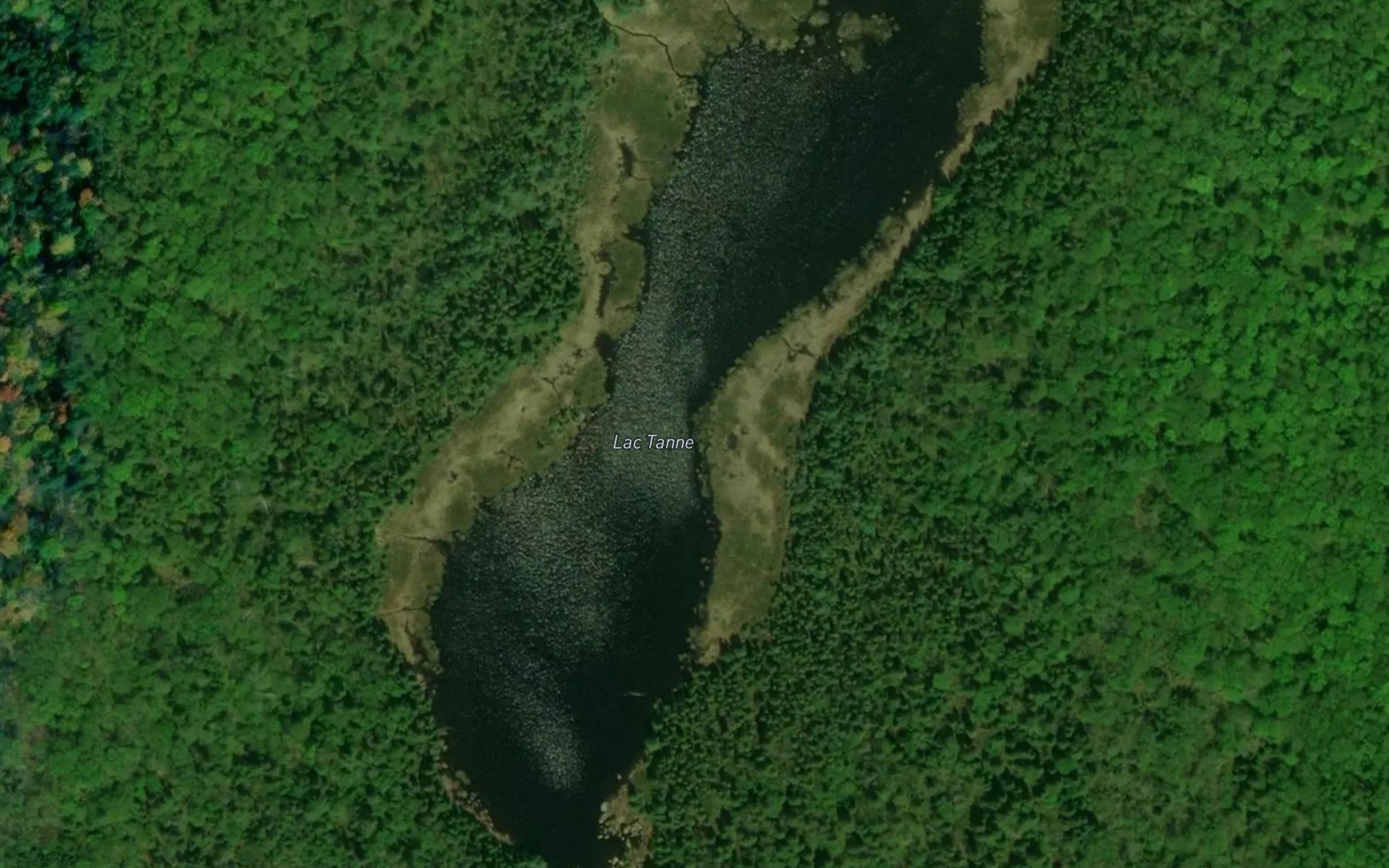 Satellite map of the Lac Tanne