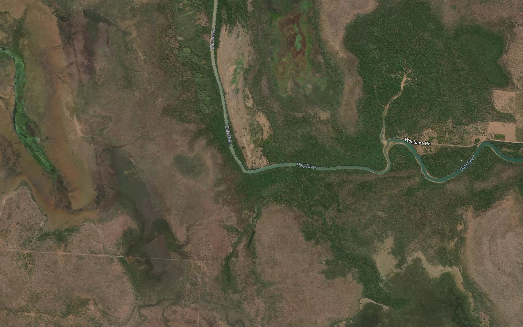 Satellite map of the Charlies Creek