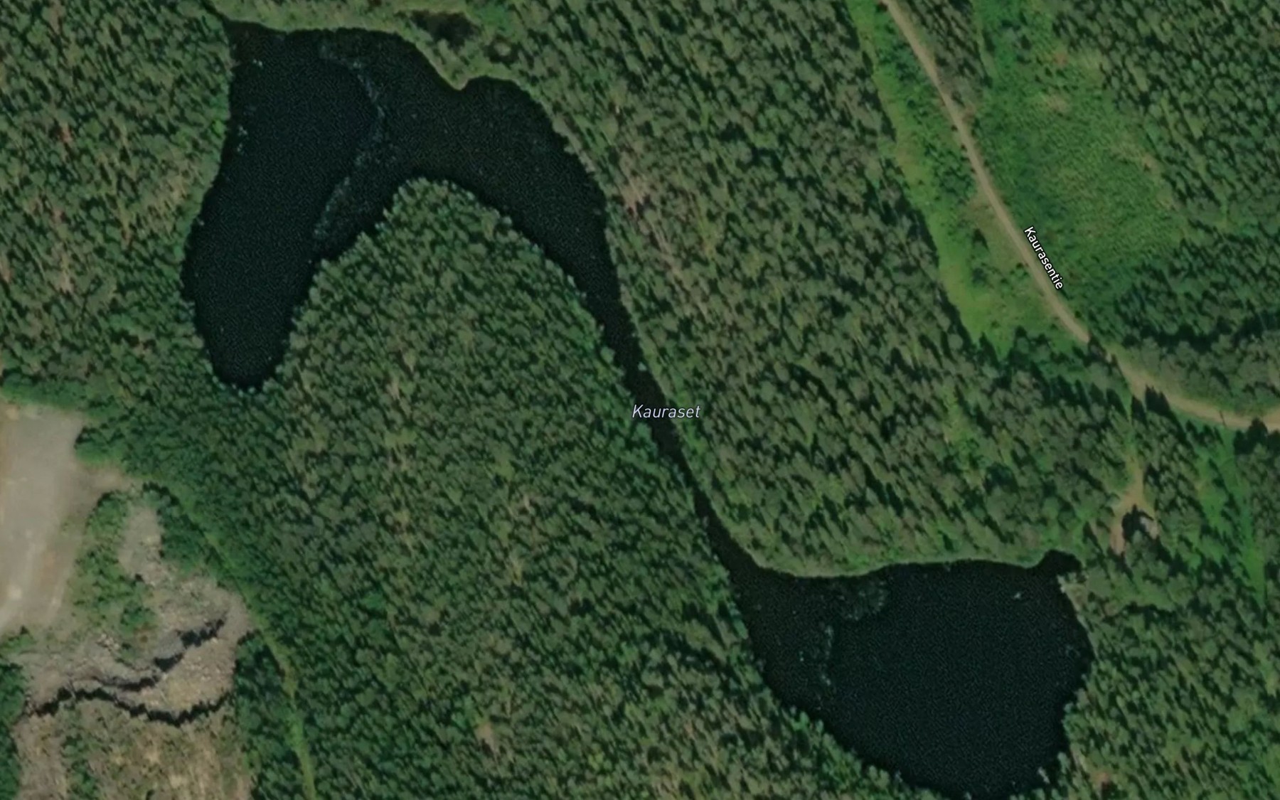 Satellite map of the Kauraset