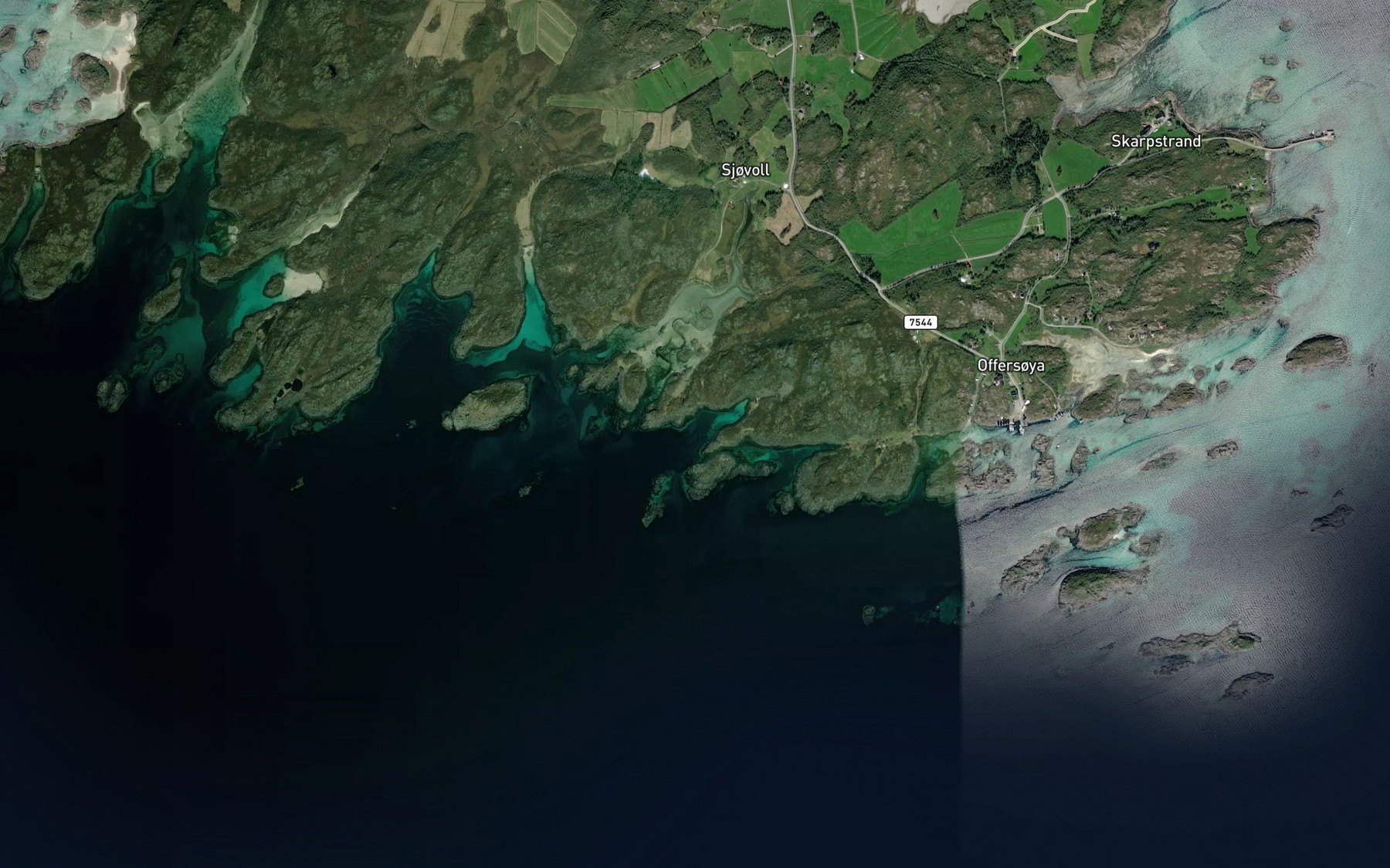 Satellite map of the Rorvika