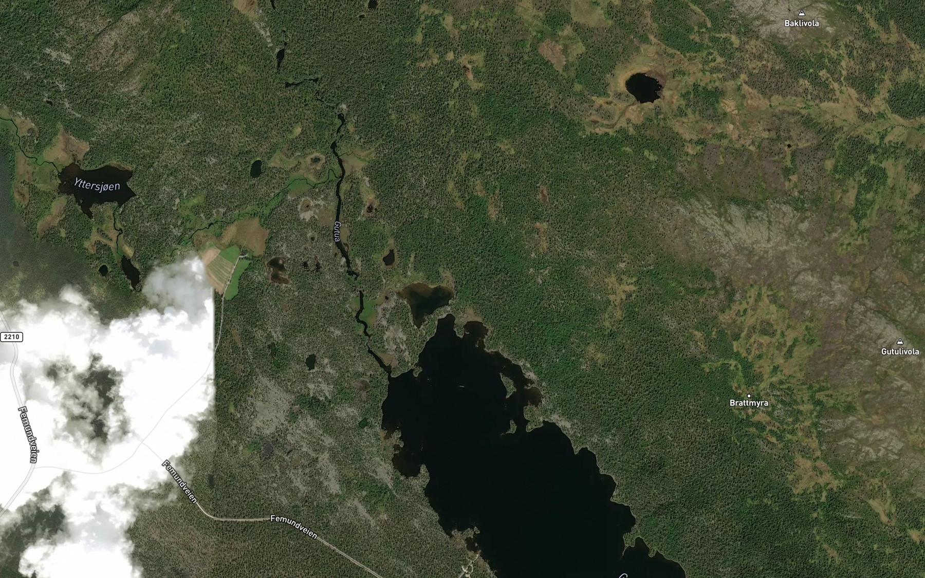 Satellite map of the Gutulitjonna