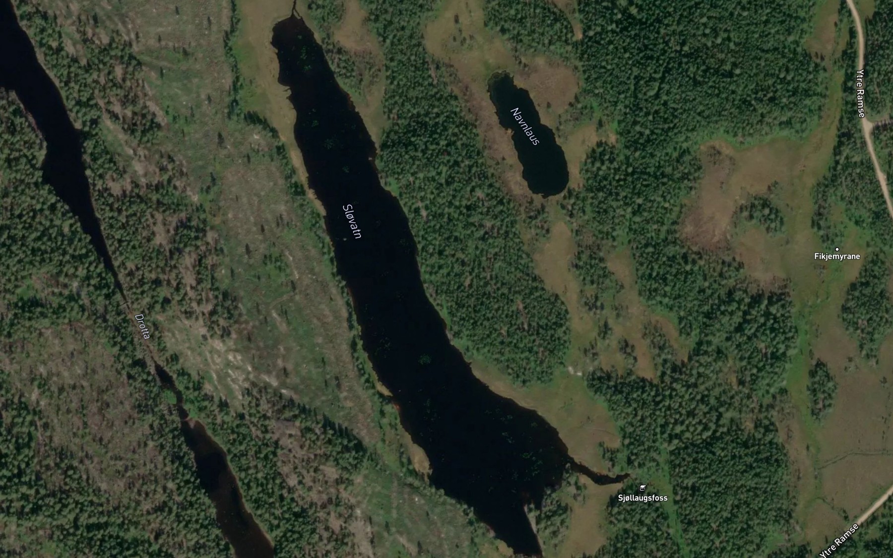 Satellite map of the Slovatnet