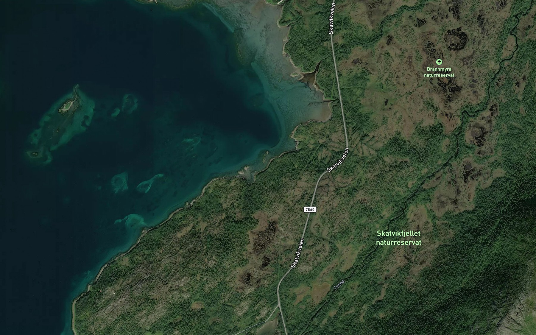 Satellite map of the Uksbasen