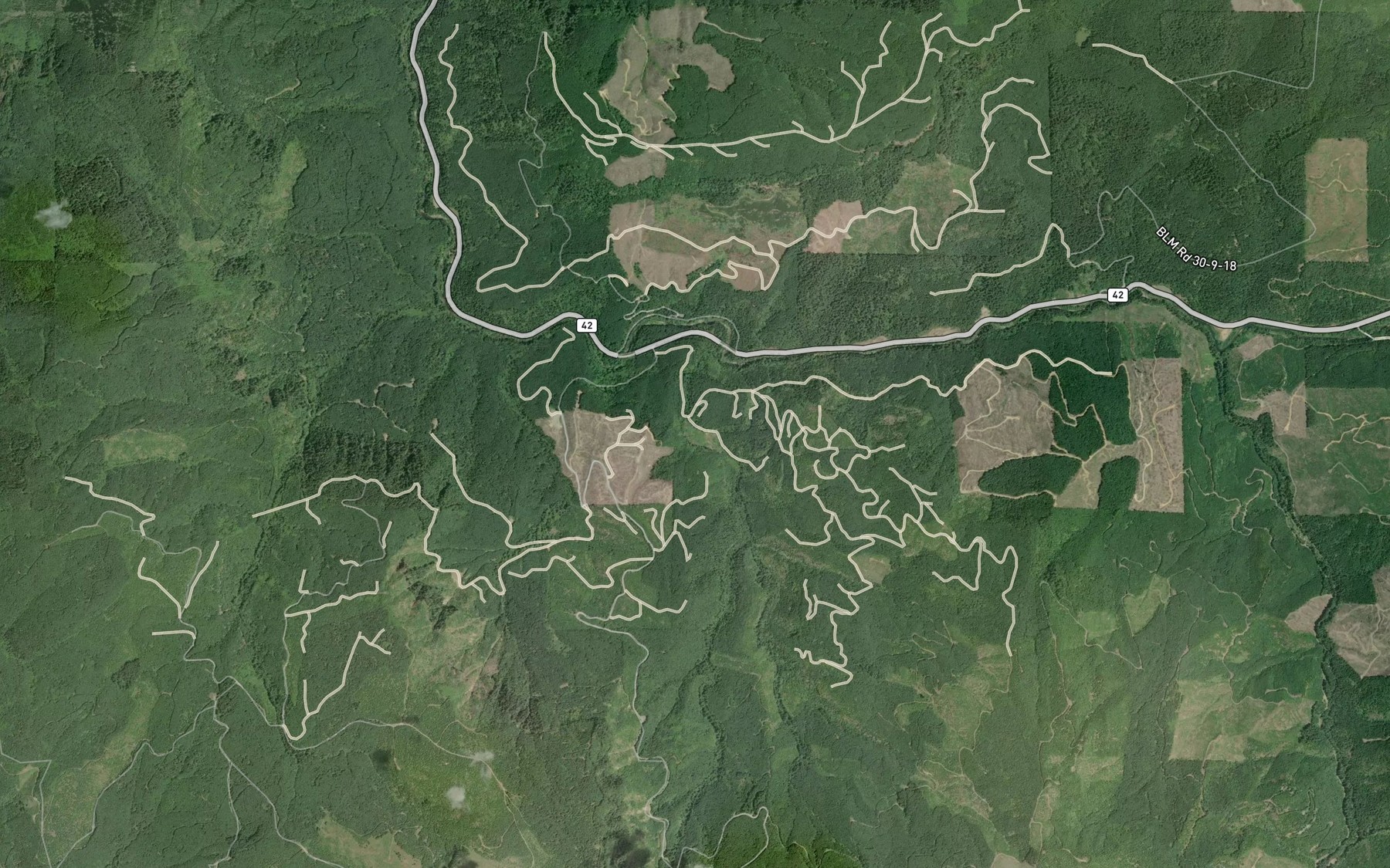 Satellite map of the Bone Mountain Pond