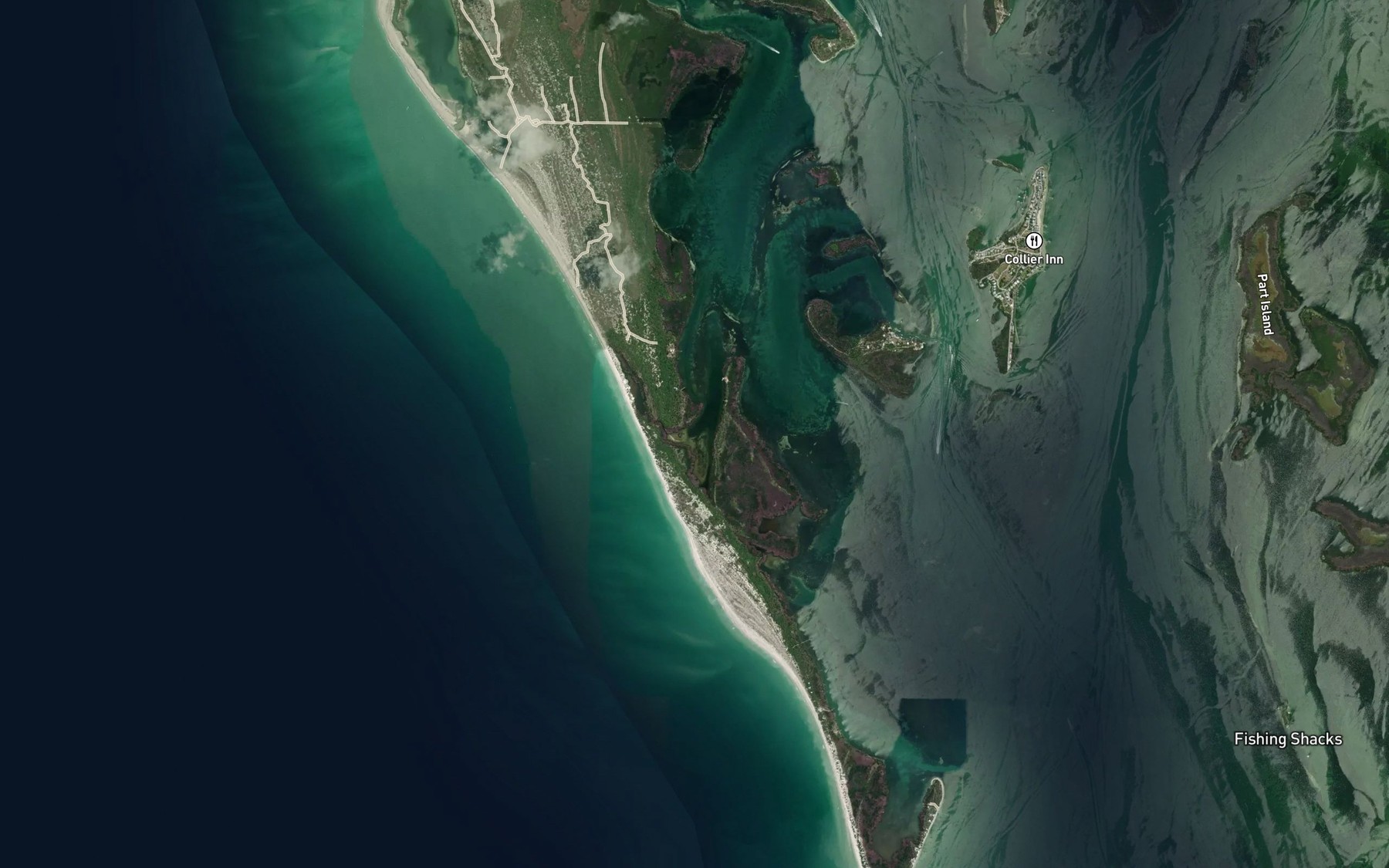 Satellite map of the Murdock Bayou