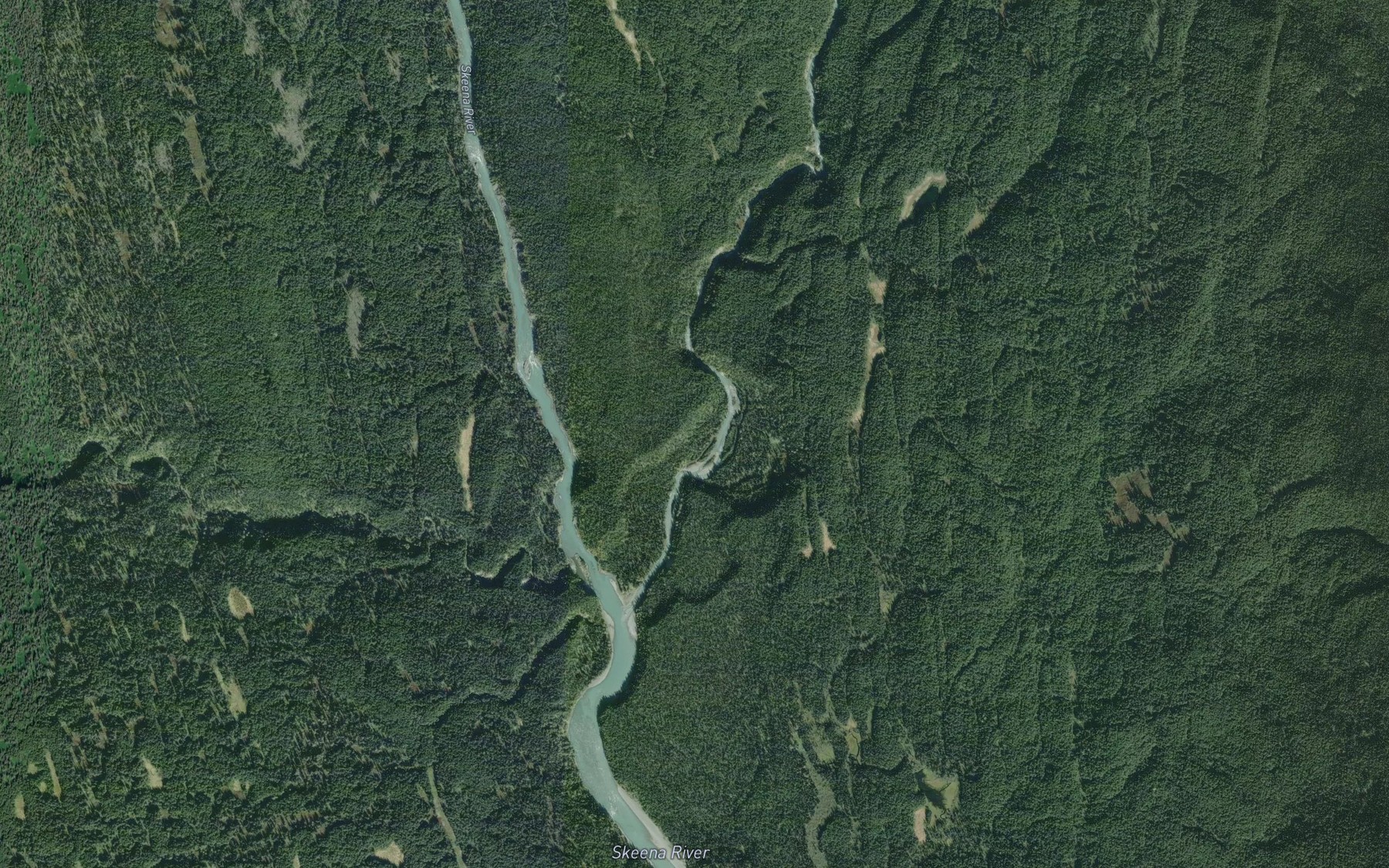 Satellite map of the Sheladamus Creek