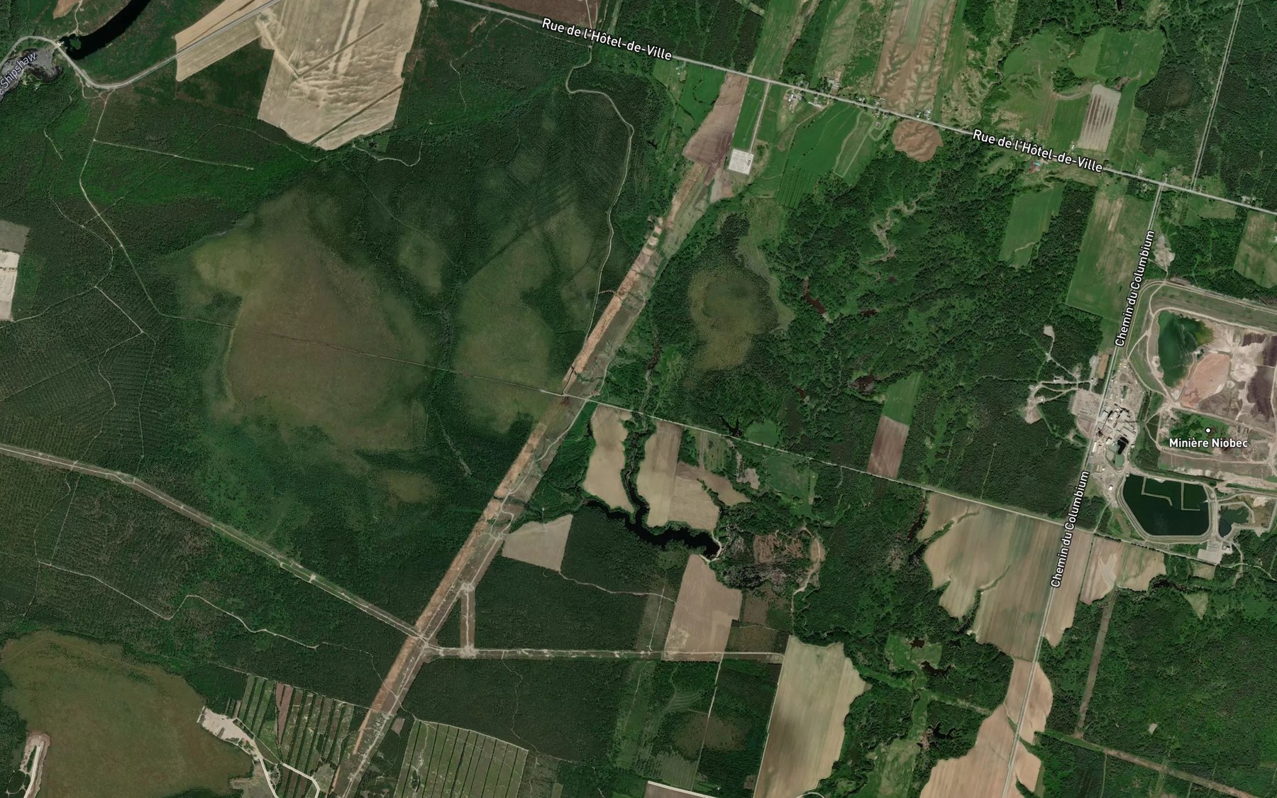 Satellite map of the Ruisseau Bouchard