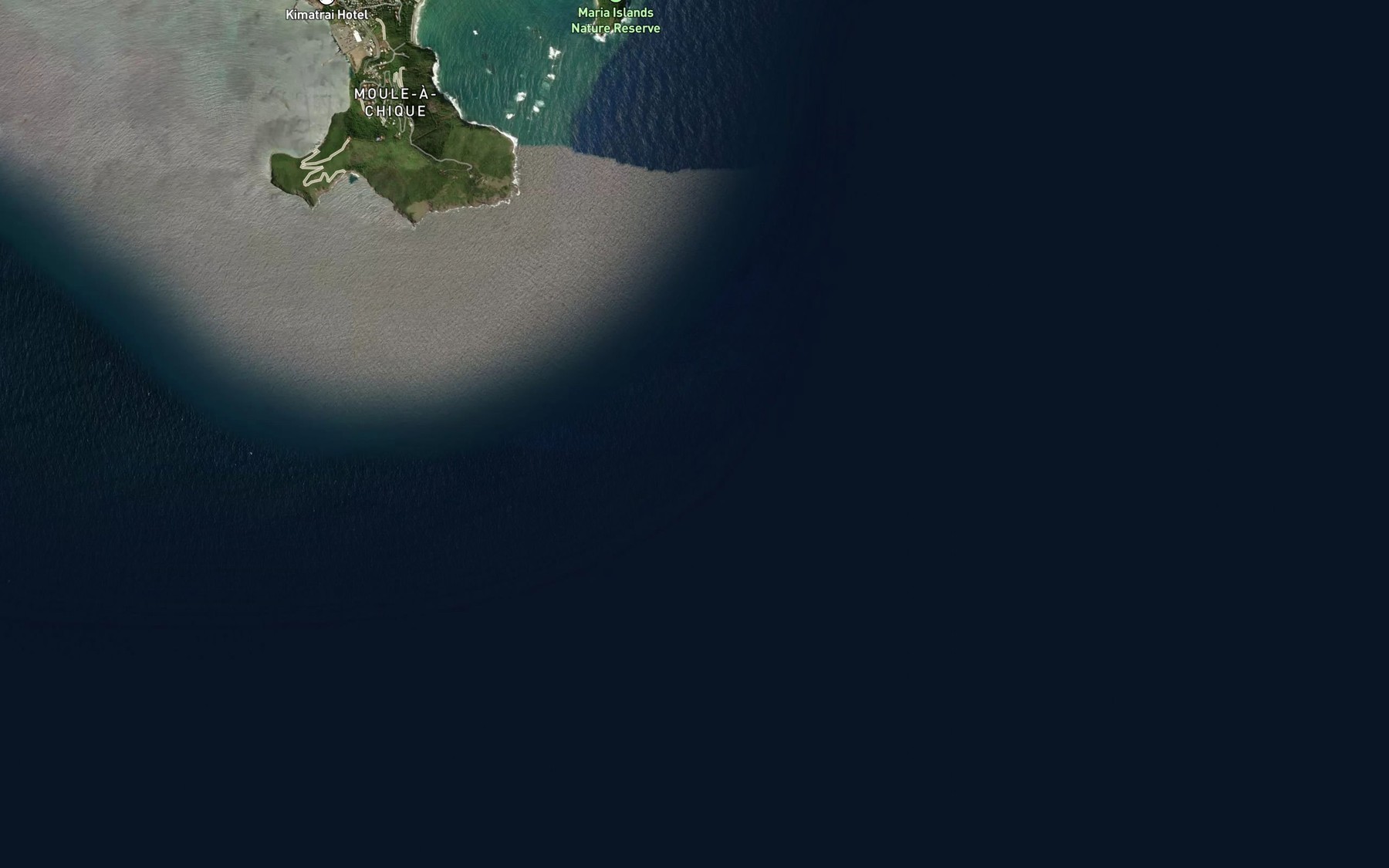 Satellite map of the Fond Blanc