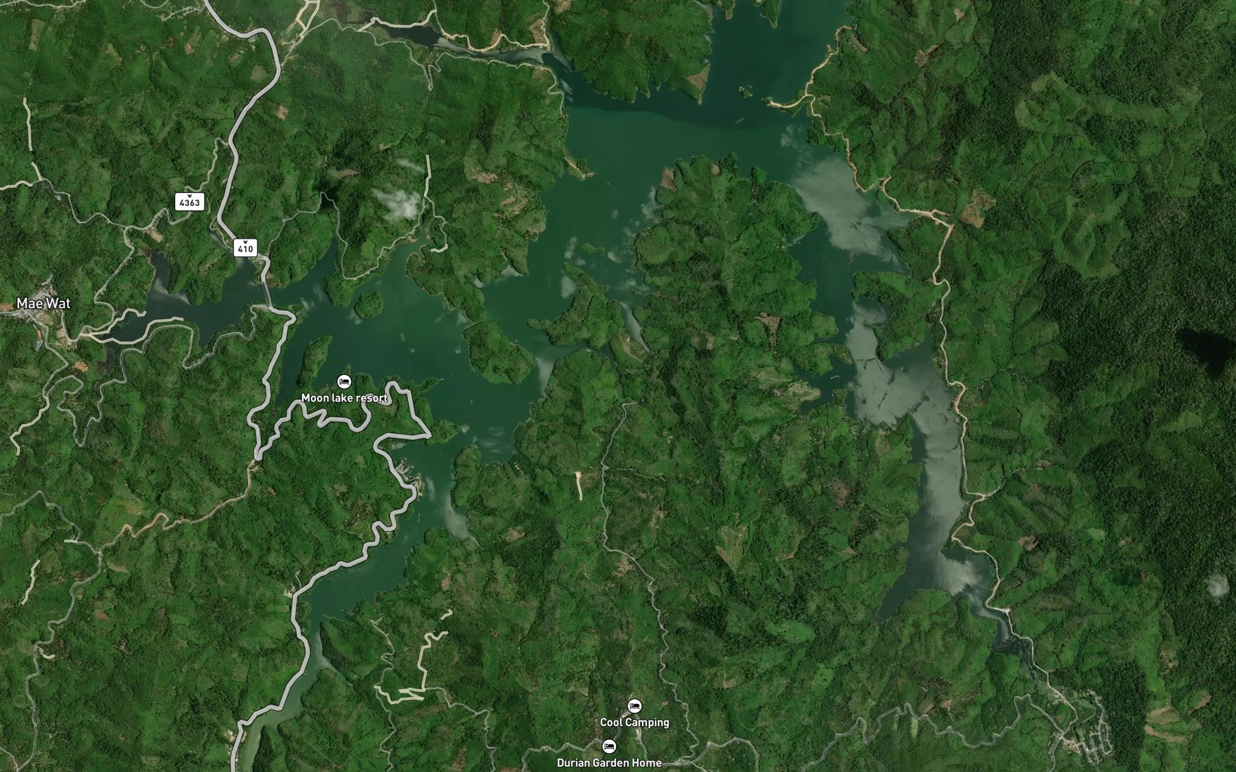 Satellite map of the Khlong Pa Deng