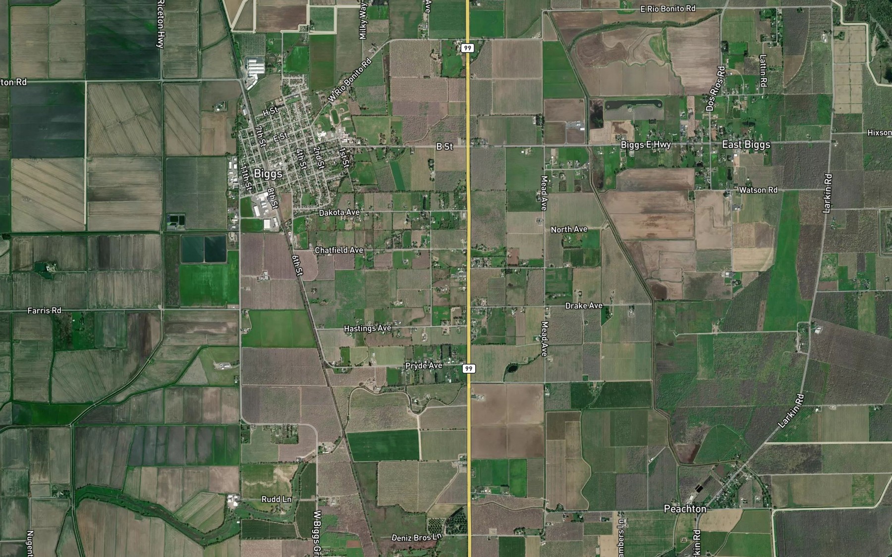 Satellite map of the Lateral H