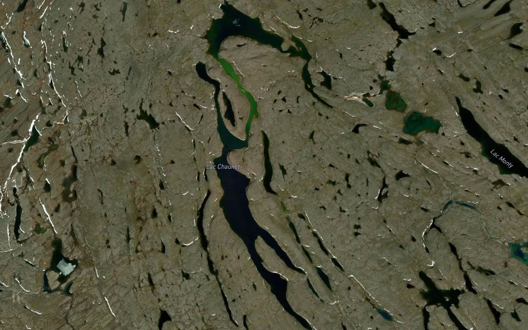 Satellite map of the Lac Chaunet