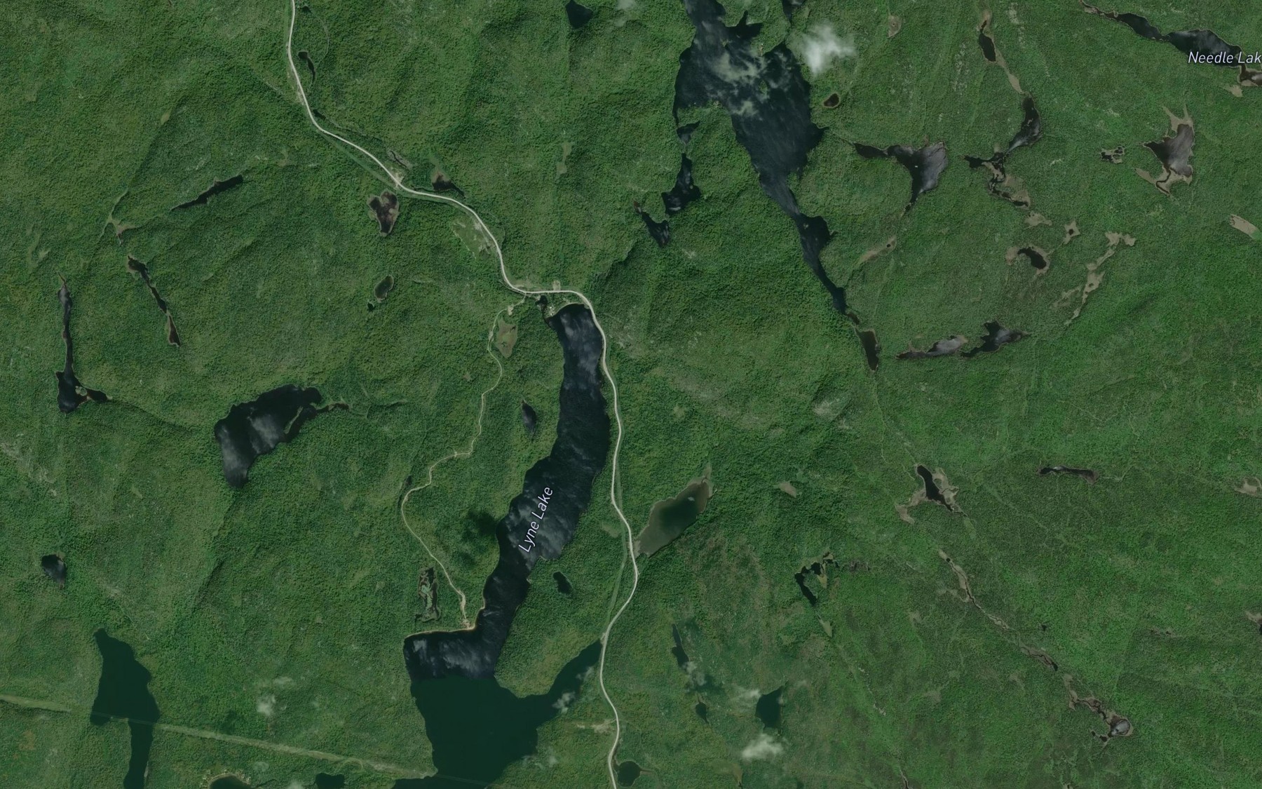 Satellite map of the Ross Creek