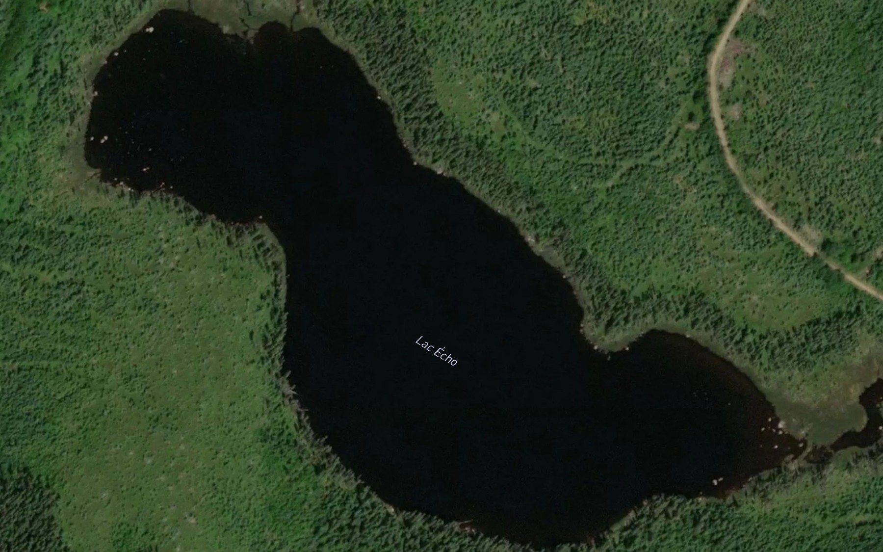 Satellite map of the Lac Echo