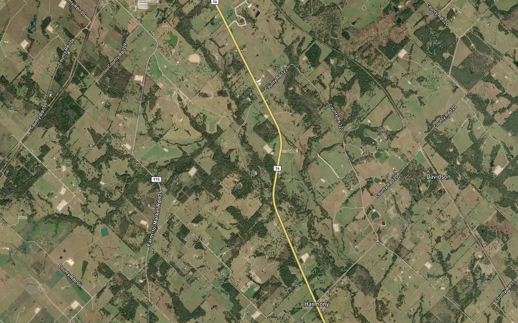 Satellite map of the Elm Branch