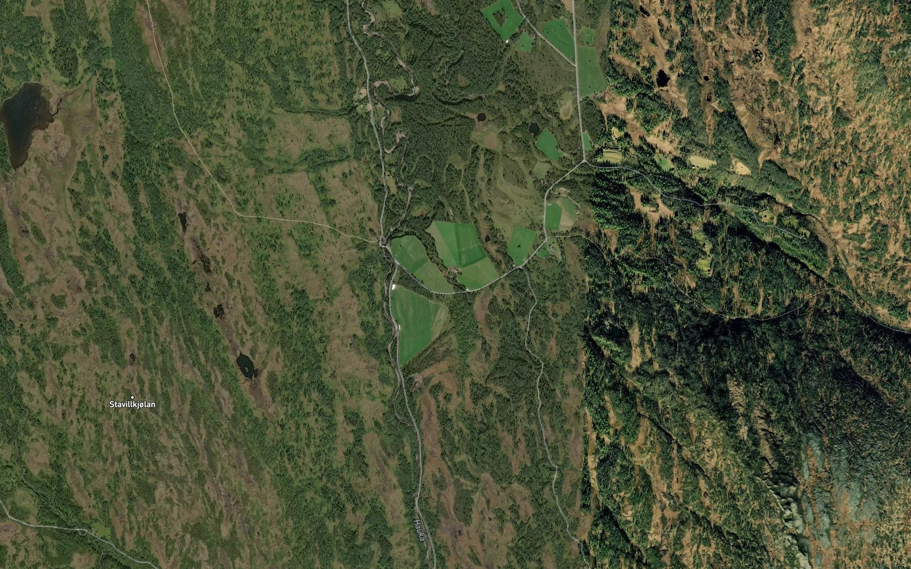 Satellite map of the Krakbekken
