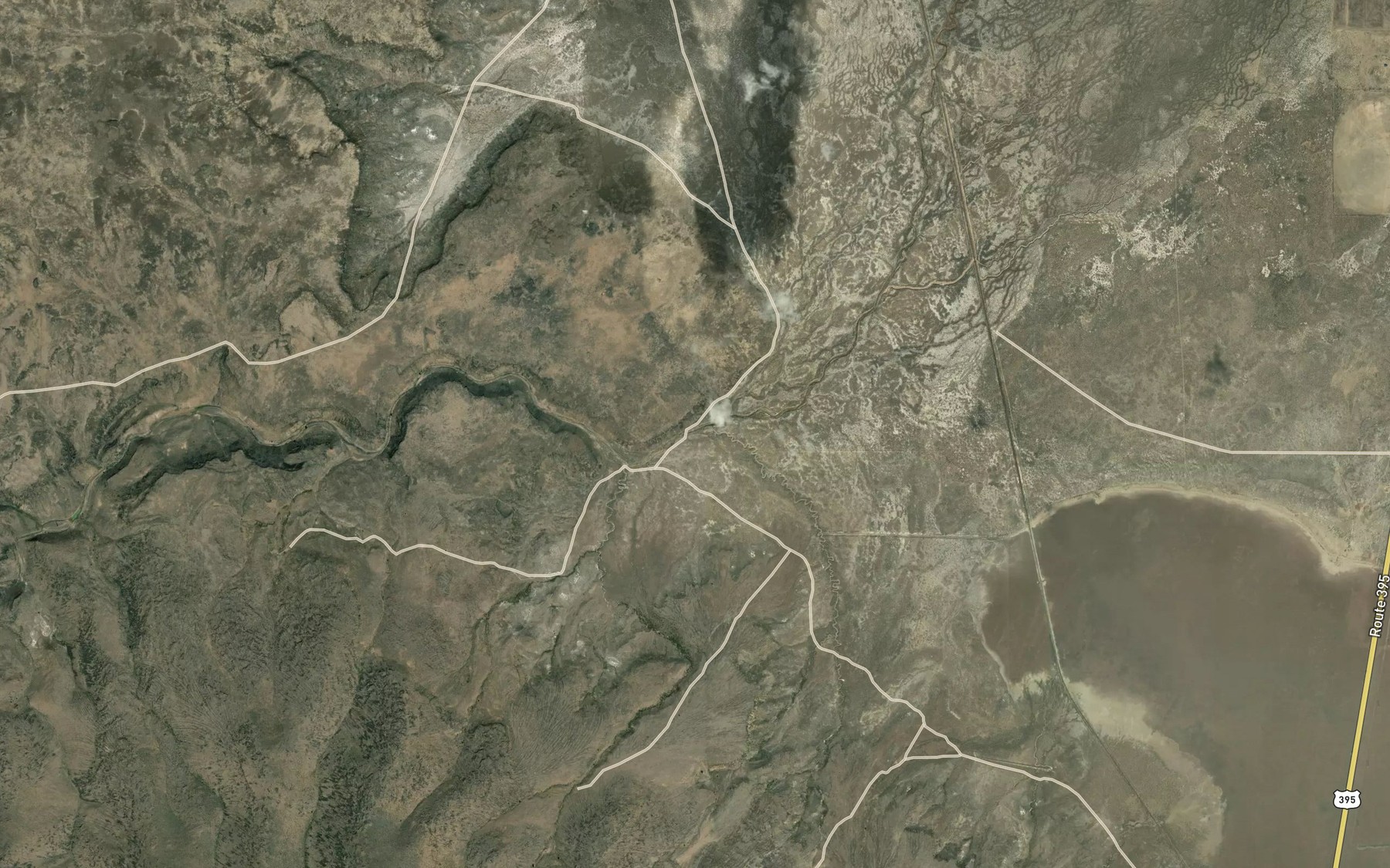 Satellite map of the Secret Creek