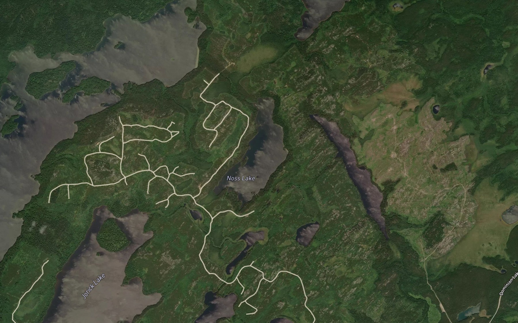 Satellite map of the Noss Lake
