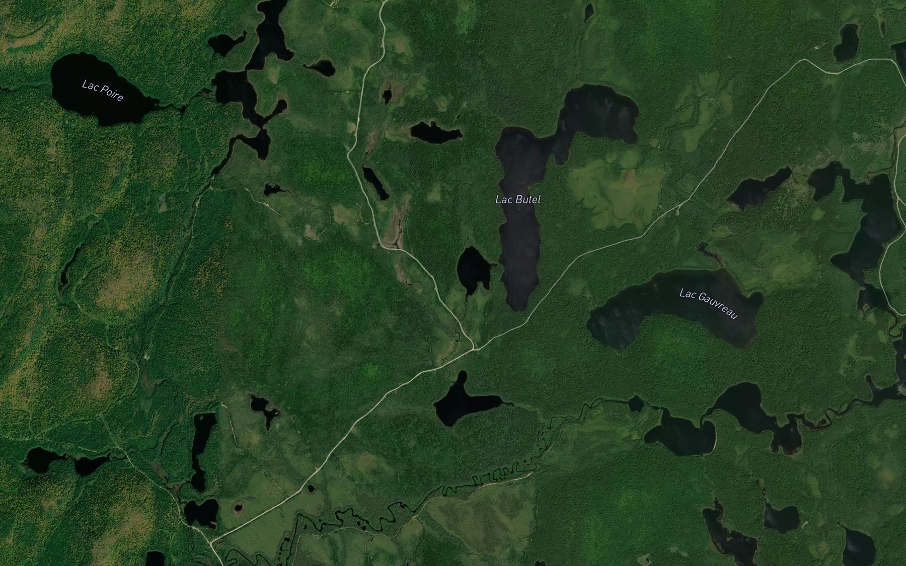Satellite map of the Lac des Mains du Soleil