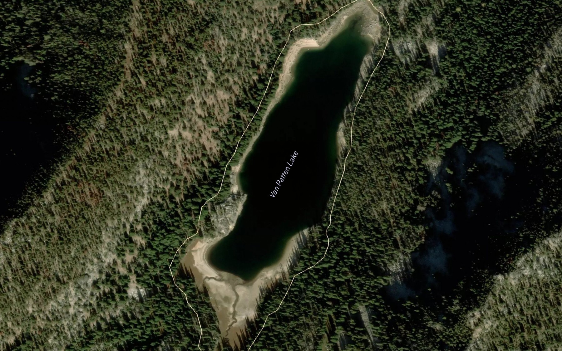 Satellite map of the Van Patten Lake