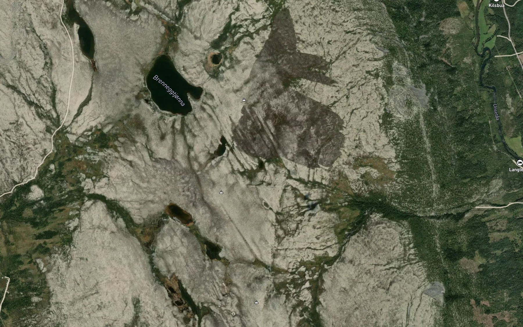 Satellite map of the Harsandbekktjonna