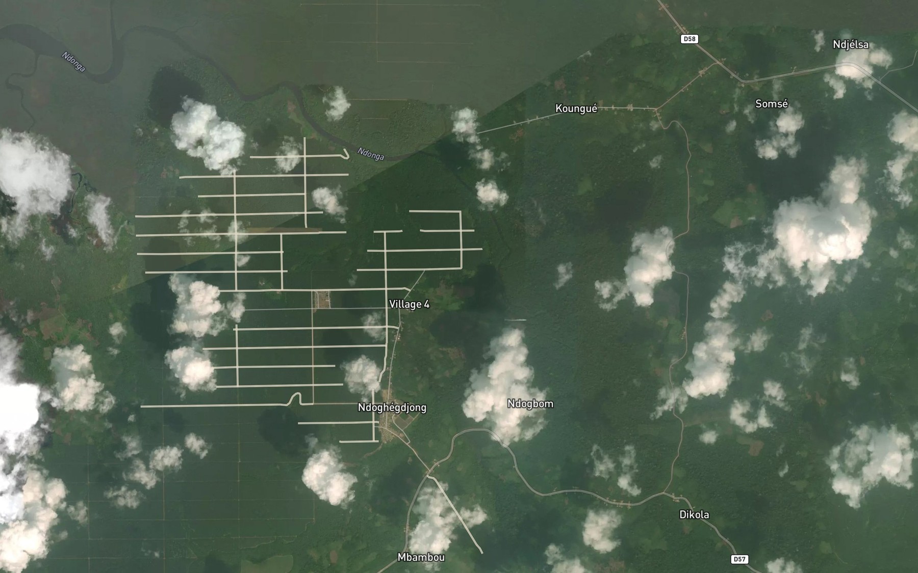 Satellite map of the Mbong
